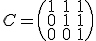 C=\(\array{1&1&1\\0&1&1\\0&0&1}\)